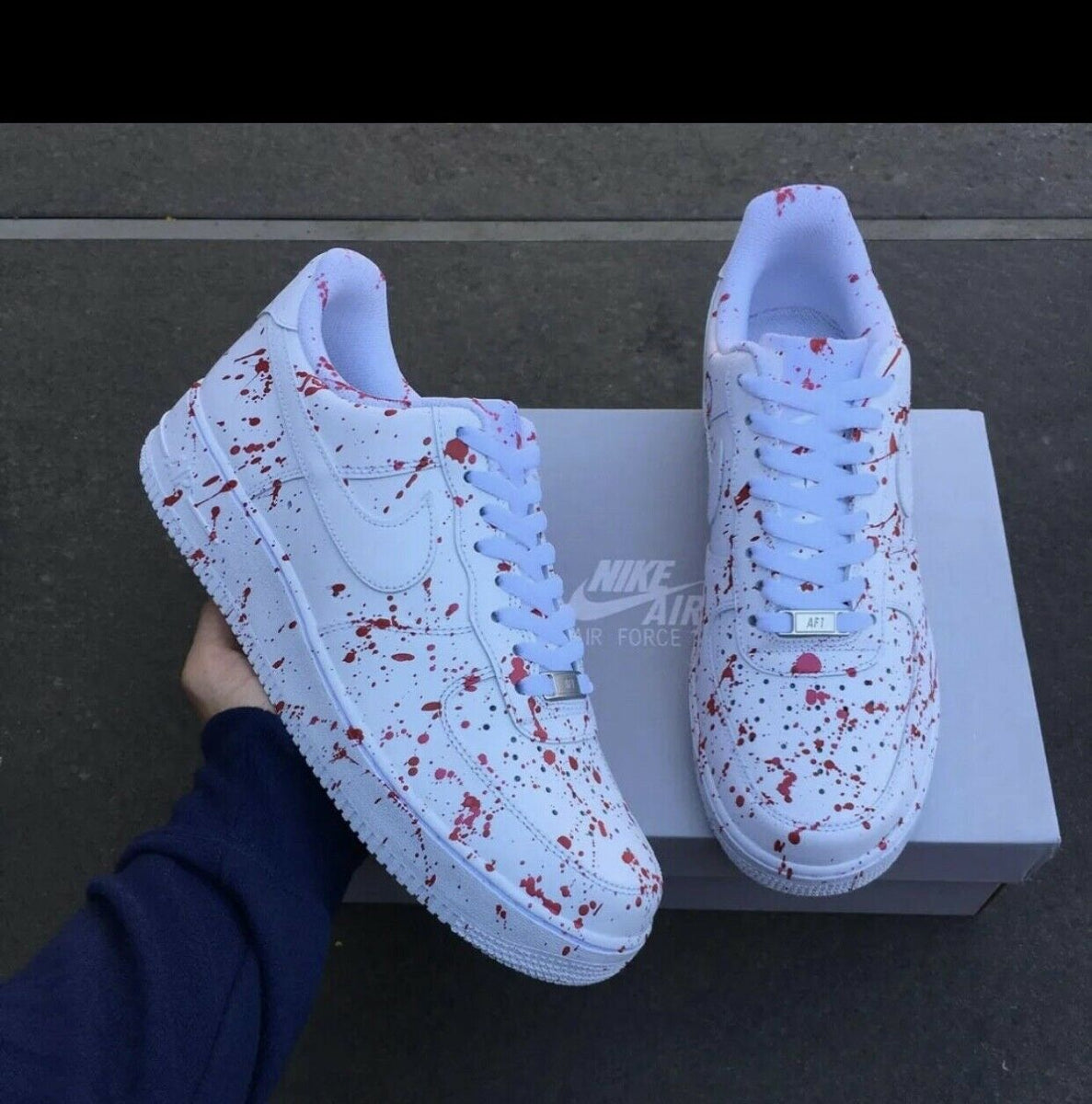 11 Child - Ready To Ship - Red Bottoms - Custom Air Force 1