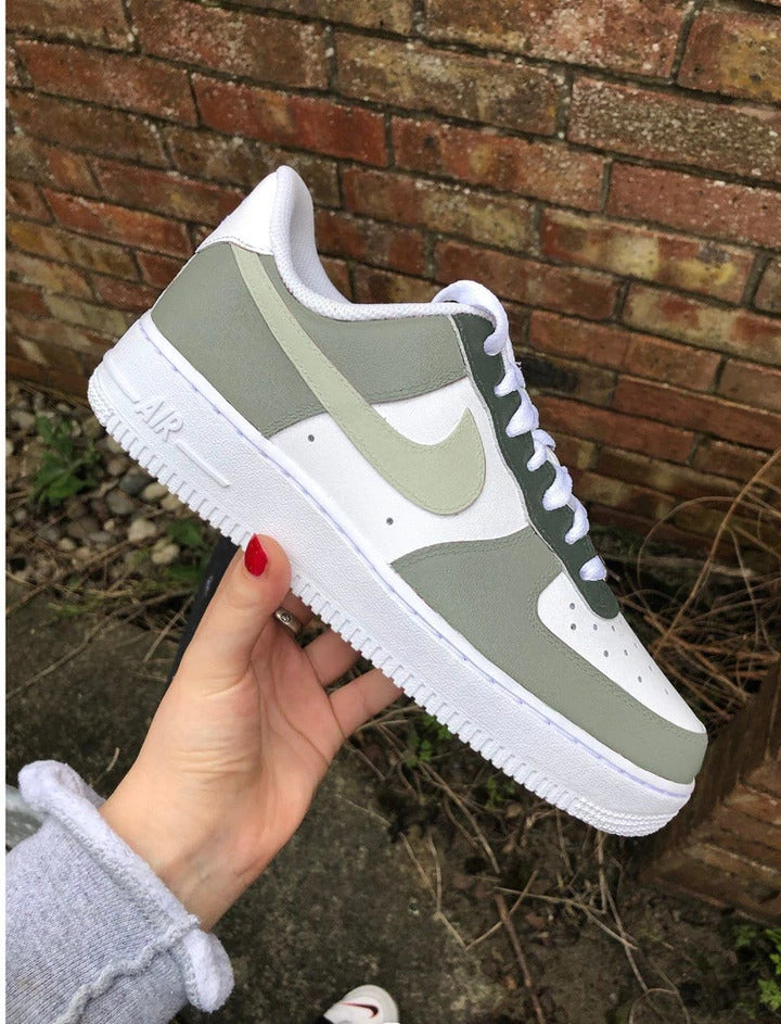 Nike, Shoes, Custom Minty Sage Green Colorblock Air Force