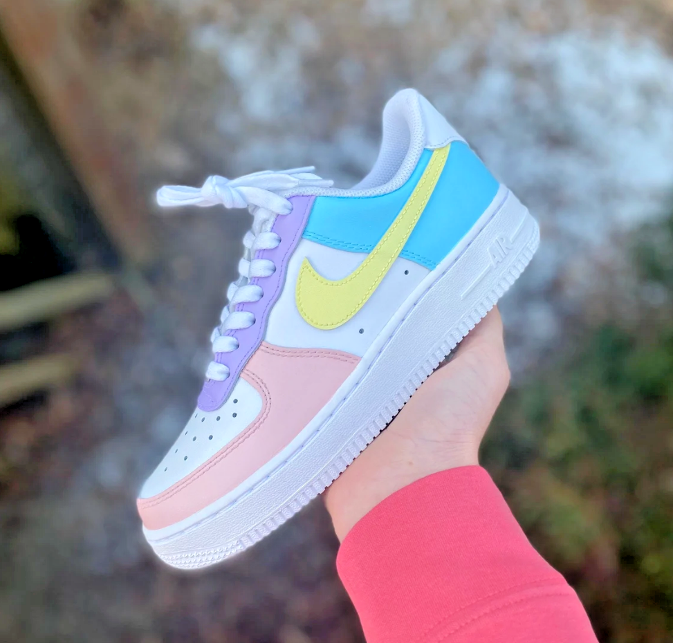 Mus draadloos Incident, evenement Air Force 1 Custom Low Pastel Shoes Purple Yellow Blue Mint Pink All S –  Rose Customs, Air Force 1 Custom Shoes Sneakers Design Your Own AF1