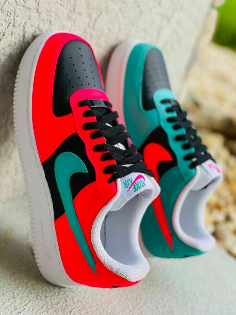 Nike Air Force 1 Low Top Sneaker Miami Vice NBA Edition Size 7Y/Woman’s 8.5