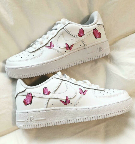 Nike CUSTOM Painted And Reflective Butterfly Air Force Ones