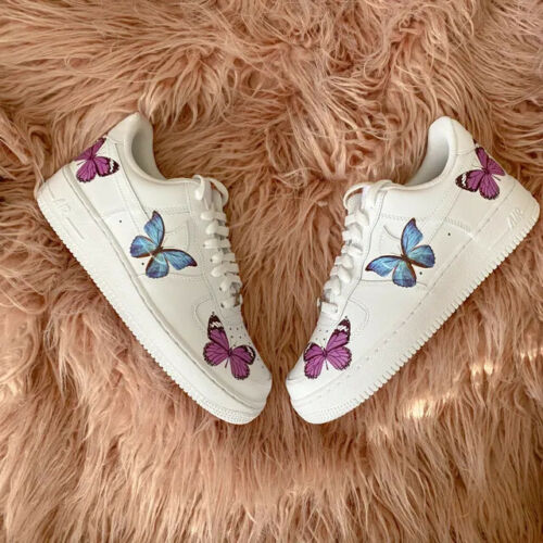 Light Blue and Purple Swallowtail Butterfly Custom Air Force 1