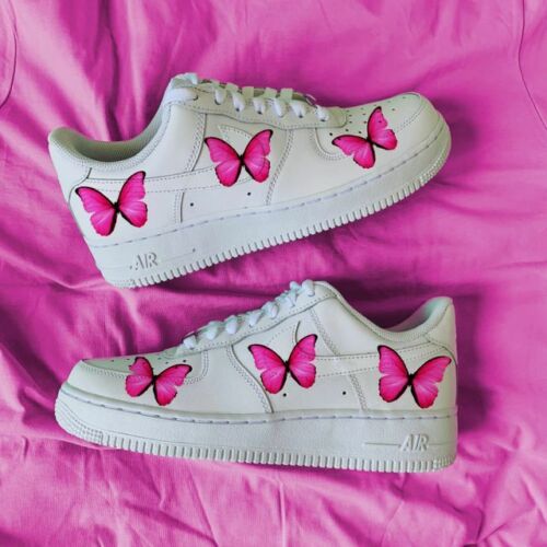Nike Air Force 1 Custom Shoes Rose Butterfly Men Women Kids All Sizes –  Rose Customs, Air Force 1 Custom Shoes Sneakers Design Your Own AF1