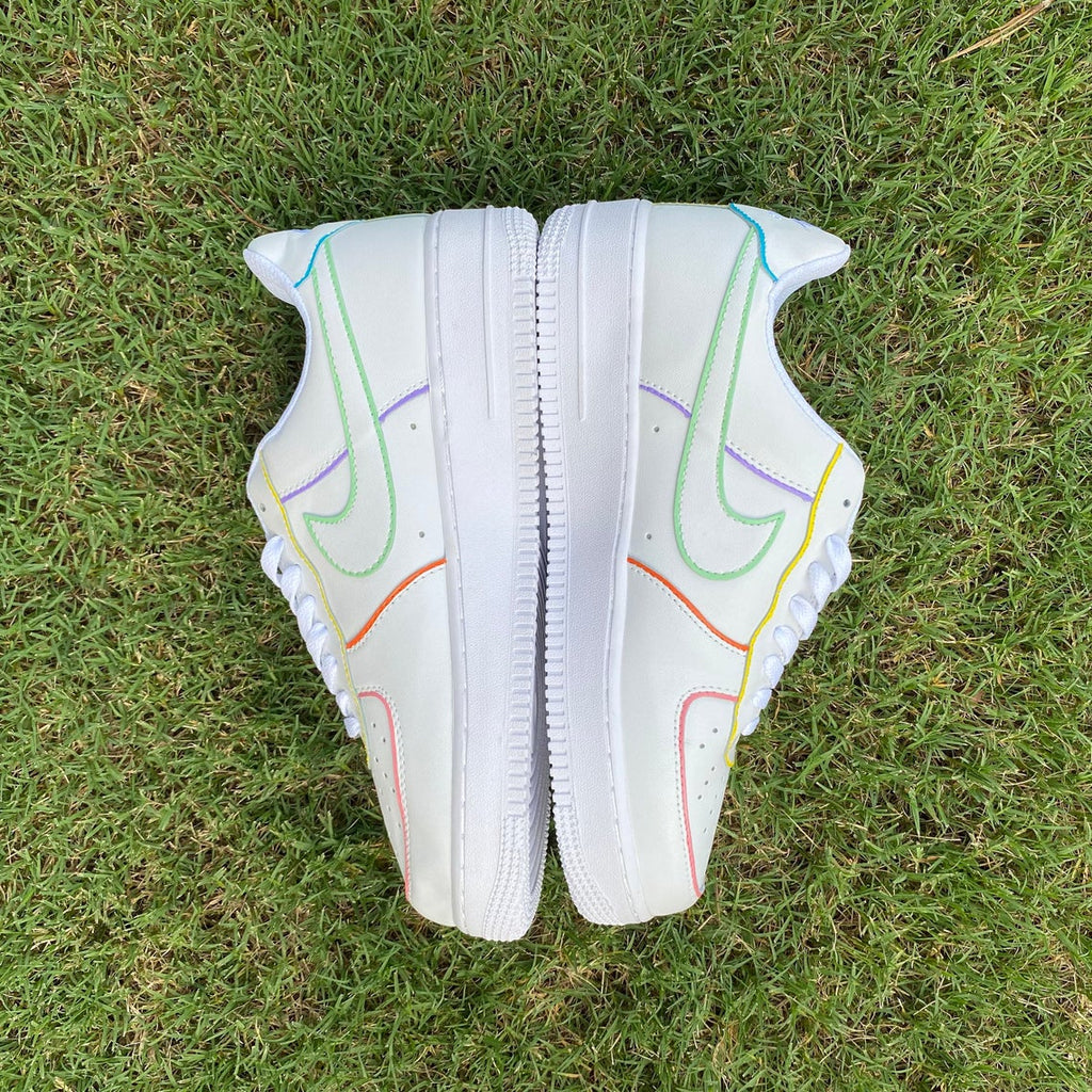 Nike Air Force 1 Custom Low Easter Pastel Shoes Purple Yellow Blue Green  Pink