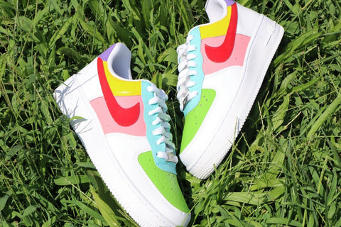 Nike Air Force 1 Custom Shoes Pastel Paradise Easter Green Blue Pink All  Sizes