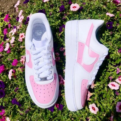 Air Force 1 Custom Low Two Tone Light Pink Rose Men Women Kids All Siz –  Rose Customs, Air Force 1 Custom Shoes Sneakers Design Your Own AF1