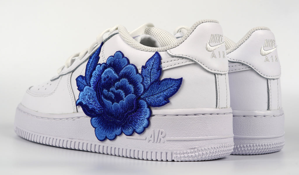 Air Force 1 Custom Blue Rose Shoes