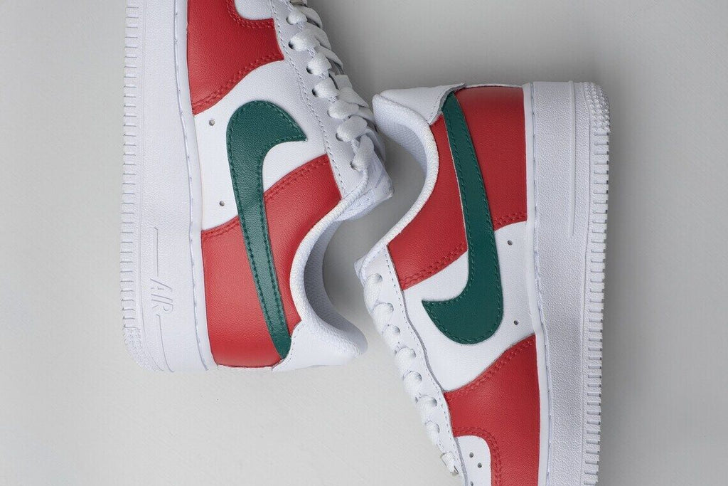 Custom Gucci Air Force 1  Red nike shoes, Mens nike shoes, Latest