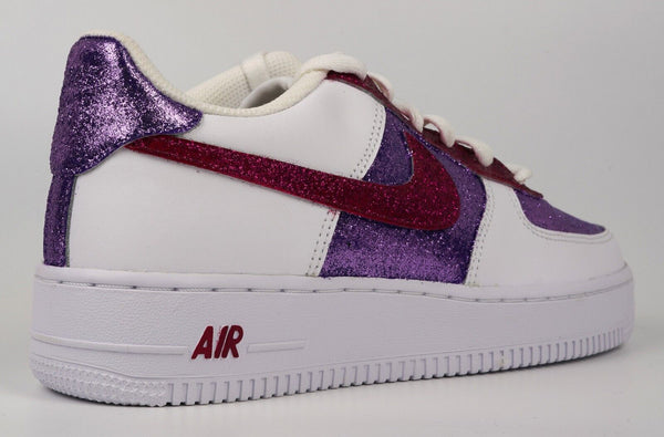 Air Force 1 Custom Glitter Sparkle Sneakers Purple Magenta Pink White Shoes AF1 Shoes 6