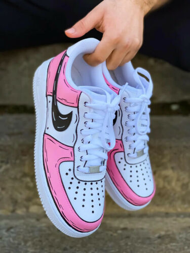 Air Force 1 Custom Low Cartoon Orange Teal Shoes White Black Outline M –  Rose Customs, Air Force 1 Custom Shoes Sneakers Design Your Own AF1