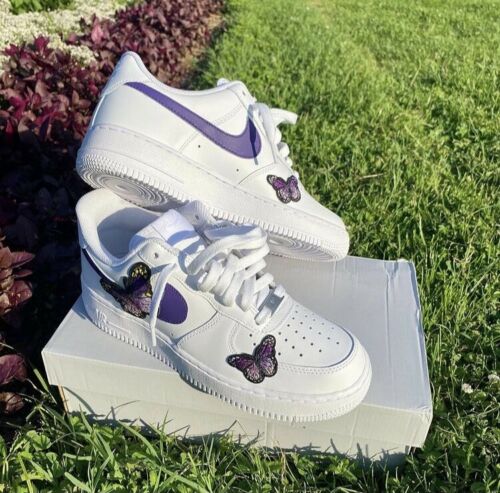 Nike Air Force 1 Low Custom Purple AF1 Unisex Sneakers for Men Women Kids