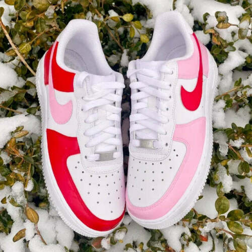 Air Force 1 Custom Low Valentines Day Red Pink Shoes Men Women Kids AF1 Sneakers 4