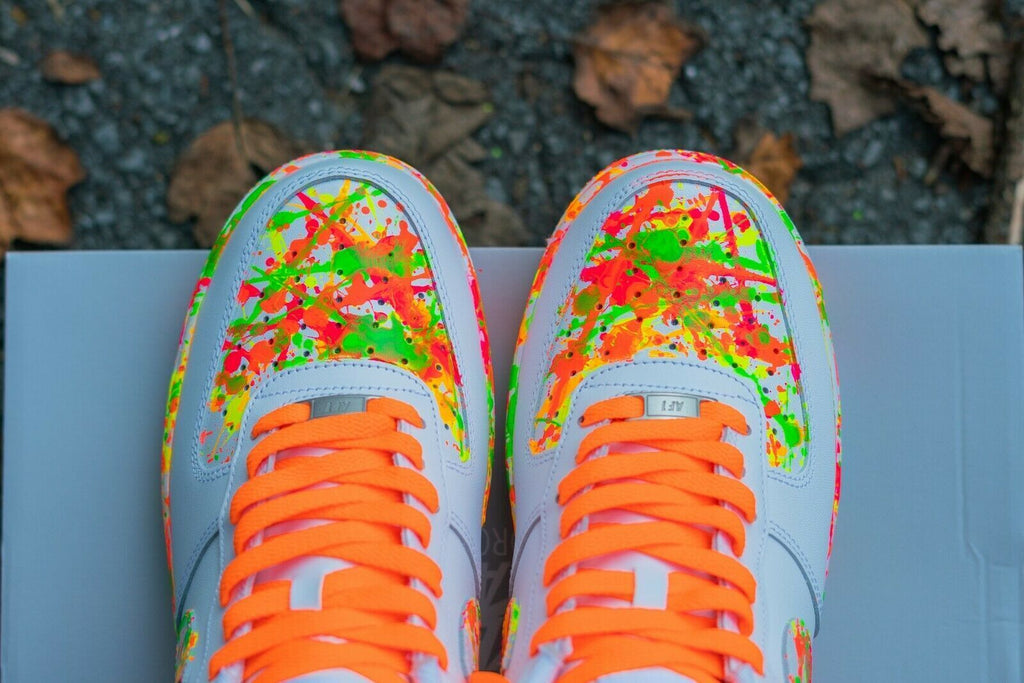 Nike Air Force 1 Custom "Explosive Neon" Splatter