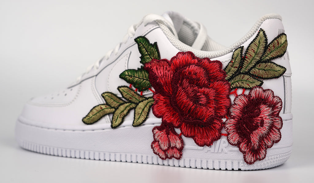 Air Force 1 Custom Low Chicago Red Black White Casual Shoes Men Women –  Rose Customs, Air Force 1 Custom Shoes Sneakers Design Your Own AF1