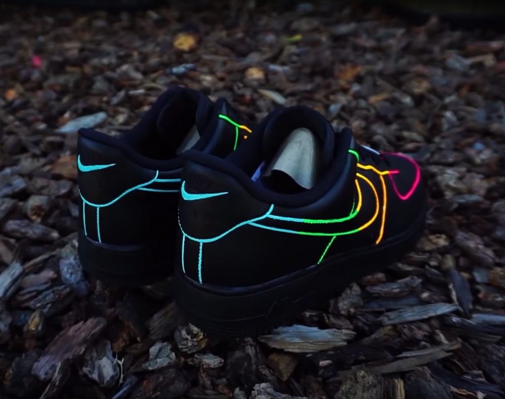 Nike Air Force 1 Custom Explosive Neon Shoes