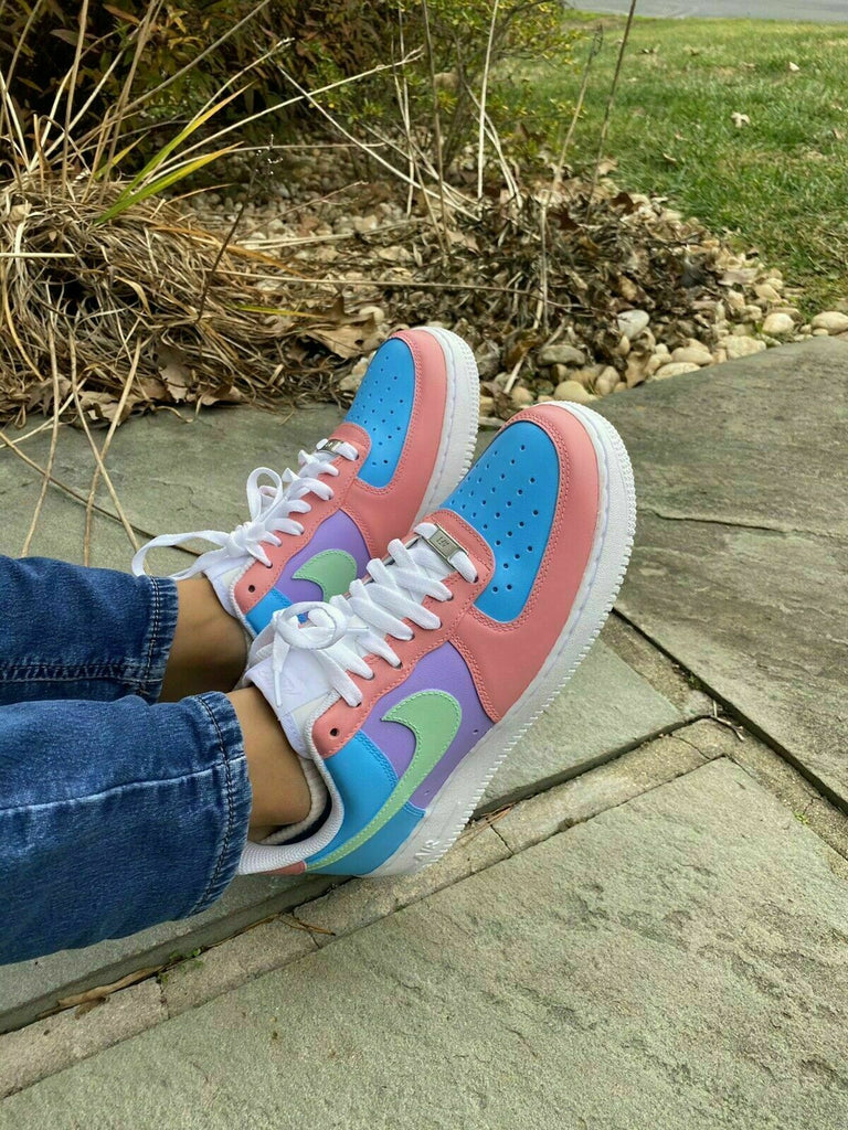 Nike Air Force 1 Shoes Custom "Colorful Pastel" Easter