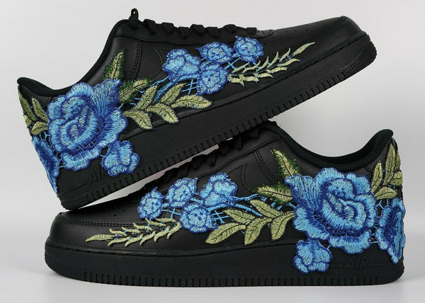 Air Force 1 Custom Sneakers Floral Flower Rose Red Blue Pink Orange Purple Black AF1 Shoes 4