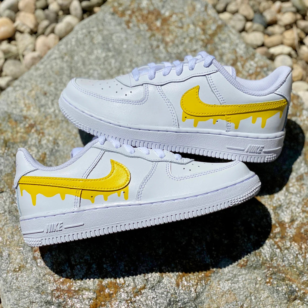 Drip Purple Red Blue Yellow Colorful Air Force 1s Custom Shoes