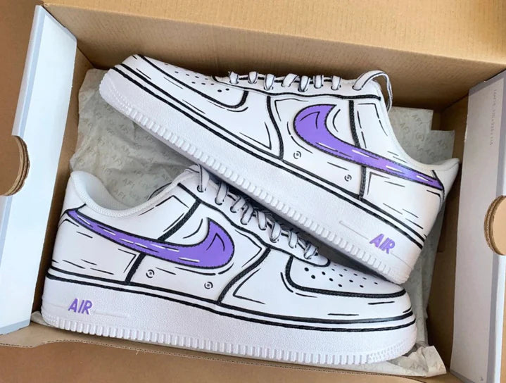 Air force 1 custom shops cartoon