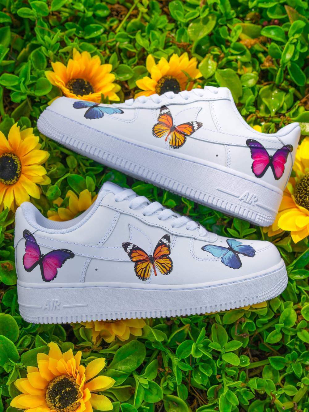 Air Force 1 Custom Butterfly Collection Rose Customs Air Force 1 Custom Shoes Sneakers Design Your Own AF1