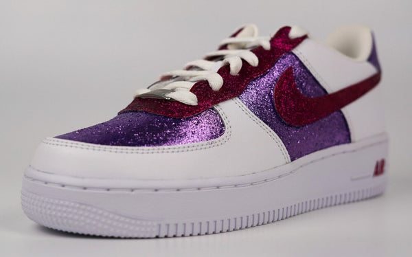 Air Force 1 Custom Glitter Sparkle Sneakers Purple Magenta Pink White Shoes AF1 Shoes 8